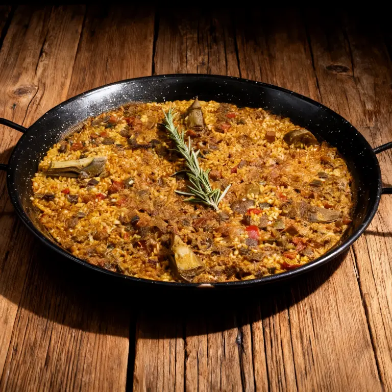 Plato gourmet en sistema de menú digital interactivo