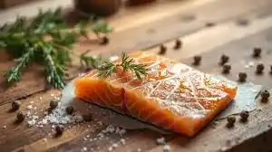 Diseño nórdico de menú digital mostrando Salmón Ahumado